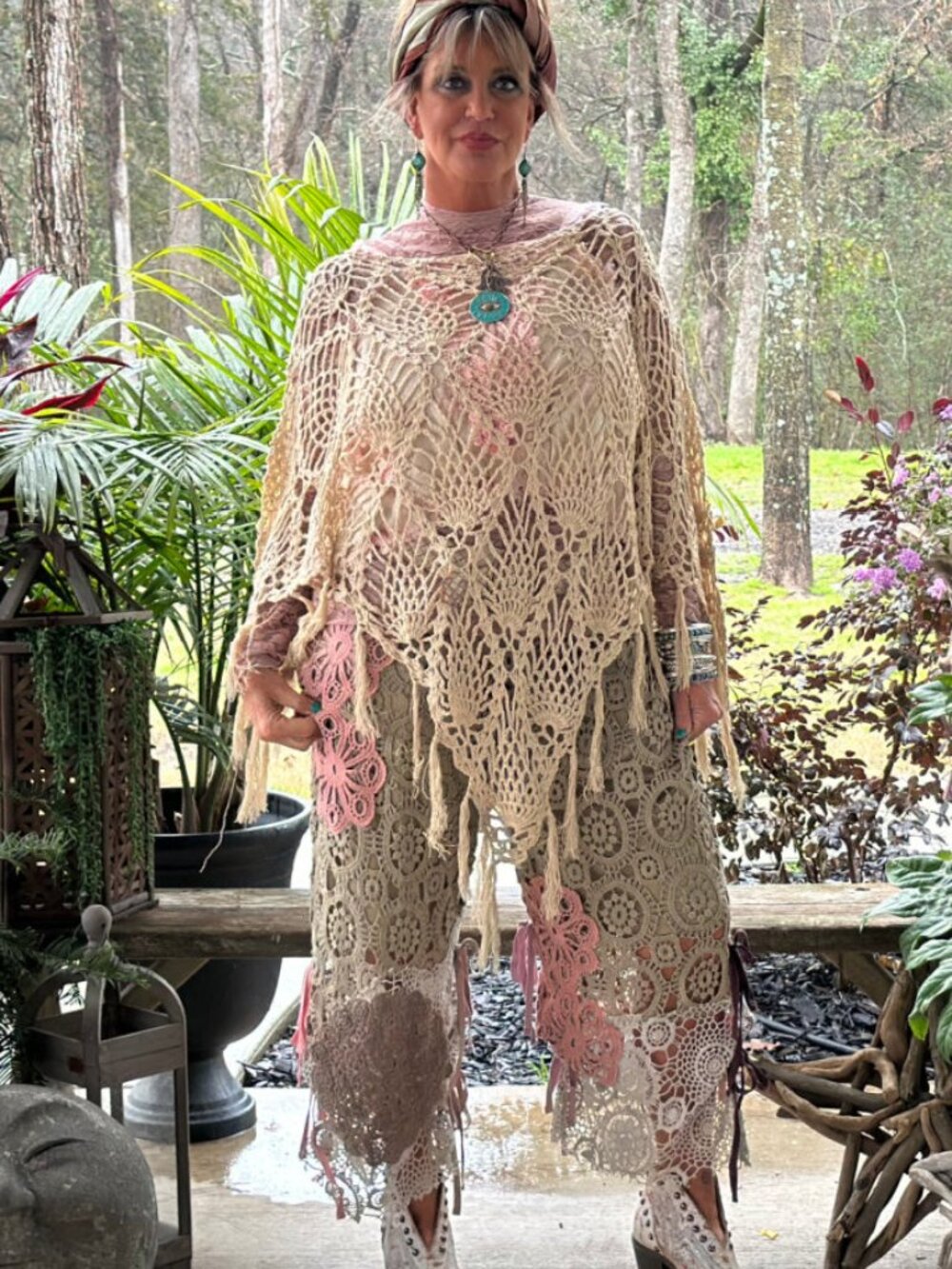 New Jaded Gypsy Endless Love Crochet Pants - Picture 3 of 4